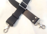  Leather Adjustable Convertible Slide Cross Body Bag Strap Black 