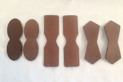 Brown Leather Attachment Tabs for Bags Purses Handles or Straps