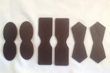 Dark Brown Chocolate Leather Attachment Tabs for Bags Purses Handles or Straps