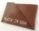 Whiskey Brown leathe wallet holds five cards  Great gift item made in USA