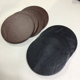 Set of 4 matching leather coasters for drinks