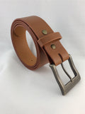 1.5" Top Grain 9-10 oz VEG TANNED Work Casual Jeans Belt Snap-on Buckle 4 Colors