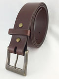 1.5" Top Grain 9-10 oz VEG TANNED Work Casual Jeans Belt Snap-on Buckle 4 Colors