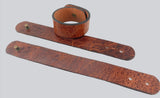 Pair 1" Antiqued Leather Cuff Bracelets Wristbands Blank Adjustable  3 Sizes New