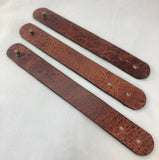 Pair 1" Antiqued Leather Cuff Bracelets Wristbands Blank Adjustable  3 Sizes New