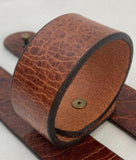 Pair 1" Antiqued Leather Cuff Bracelets Wristbands Blank Adjustable  3 Sizes New
