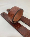 Pair 1" Antiqued Leather Cuff Bracelets Wristbands Blank Adjustable  3 Sizes New