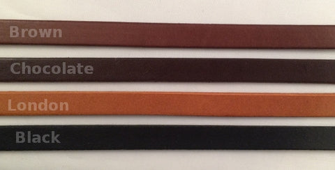 3/8 in. wide leather strips sample colors