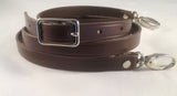dark brown leather 1/2 wide leather crossbody adjustable strap for hand bag