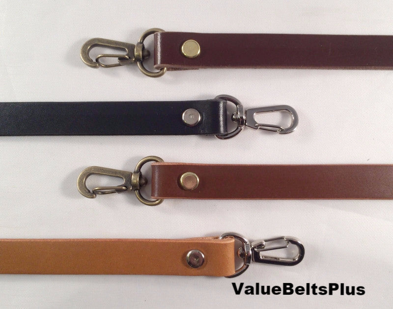 5/8 in. Leather Cross Body Bag Replacement Strap - Choice of 4 colors