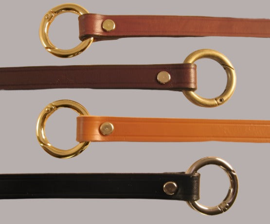 5/8 in. Leather Shoulder Purse Bag Replacement Strap w/Round Gate Rings Lengths: 18 inches  21 inches  24 inches  4 colors