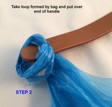 leather handle single use plastic bag
