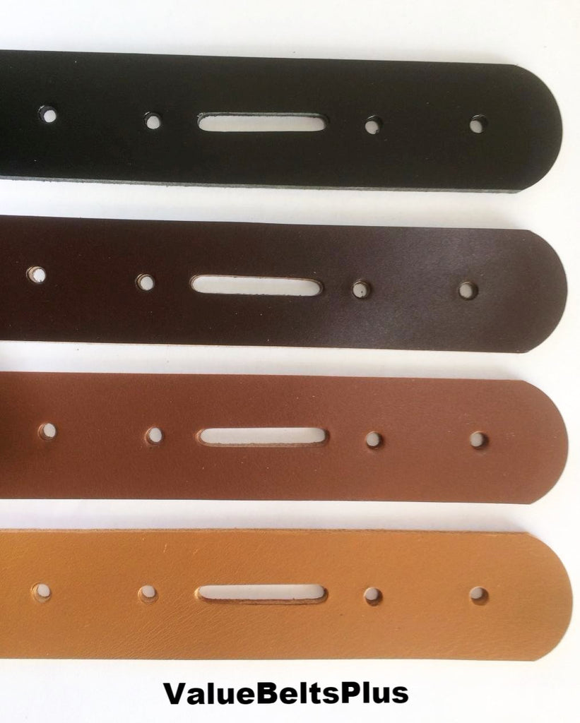 Leather Cowhide Belt Strips Blanks 9-10 oz. Choice of 4 colors & 2 wid –  ValueBeltsPlus