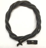 leather drawstring string tie 