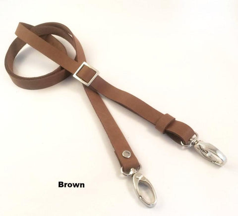 Leather & Nubuck Reversible Short Strap | Handmade in England Leather & Nubuck Reversible Short Strap | Handmade in England