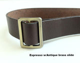 dark brown slide adjustable strap