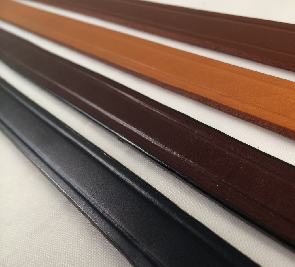Finished Leather Strips Straps for Crafts 9-10 oz. Choice of 7 widths & 4  colors