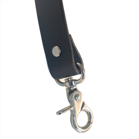 1 inch Wide Leather Purse Shoulder Cross Body Hand Bag Strap 52 in. (132cm) / Silver Nickel