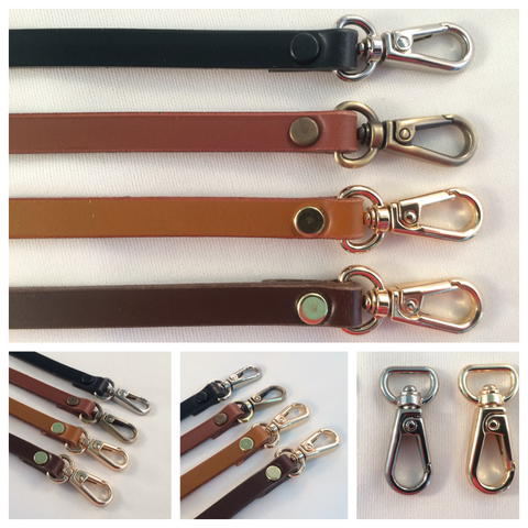 3/8 in. Leather Wristlet Handle Gamaguchi Pouchette Bag Purse