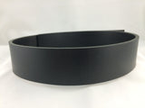 Black color of leather belt blank by ValueBeltsPlus