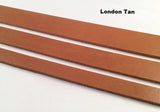 Tan 1", 1/2", 3/4" leather strips choice of widths for crafts, handles, choice of colors