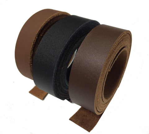 Light Brown Matte Peanut West Tan Buffalo Leather Strip, 48”- 60” in L –  Stonestreet Leather