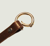 Leather strap with round gate rings replacement strap bags