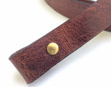 asian buffalo leather rifle sling antique brown