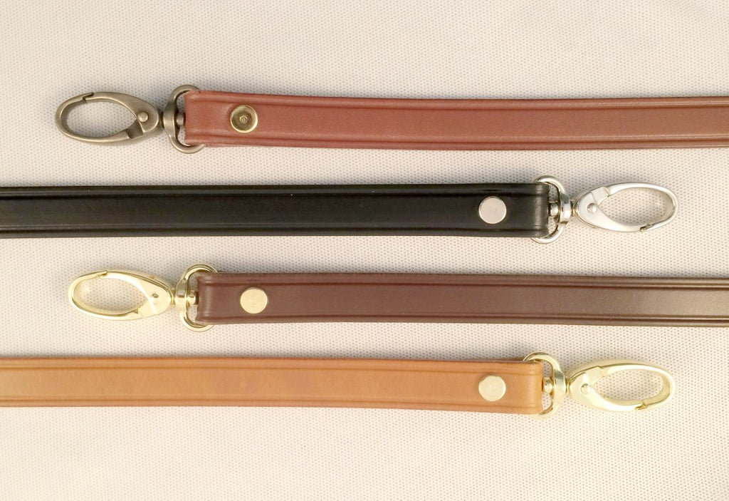 5/8 in. Leather Shoulder Purse Handbag Replacement Strap 4 Colors London Tan / 21 in. / Gold Tone