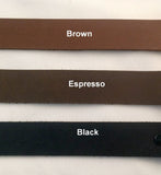 3 colors of chrome tanned leather