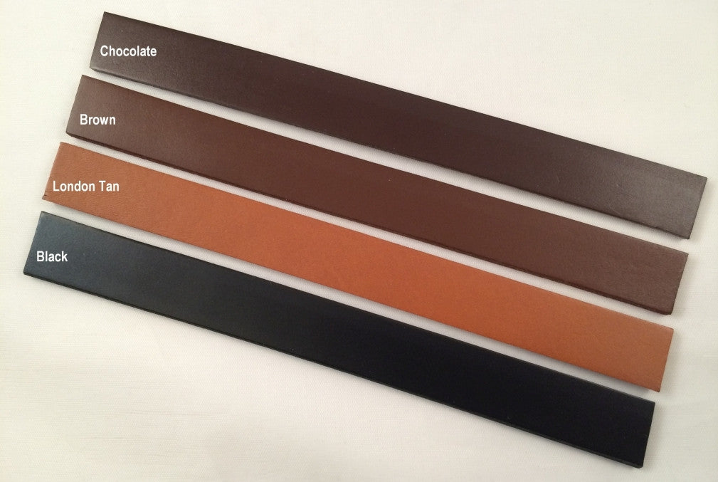 1/2 inch Wide Finished Leather Belt Strip Blank 8-9 oz. Choice of 4 colors
