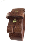 ValueBeltsPlus - Antique Brown leather 8-9 oz. leather belt with snap on buckle