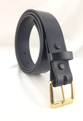1.25  in. Quality Thick Leather Men's Dress Belt With Snap-on Removable Buckle