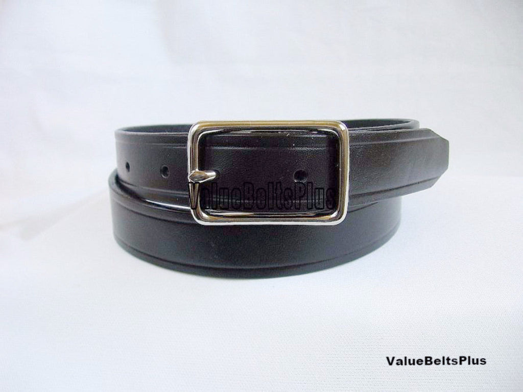 1" New Vintage Mid-Century Leather Mens Dress Belt w/2 Snap-on Buckles 4 Colors, Brown / 40-42 in. / Silver Nickel 1" New Vintage Mid-Century Leather Mens Dress Belt w/2 Snap-on Buckles 4 Colors, Brown / 40-42 in. / Silver Nickel