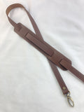 leather brown cross body shoulder pad