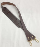 cross body strap with shoulder pad brown