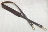 chocolate cross body strap with shoulder pad