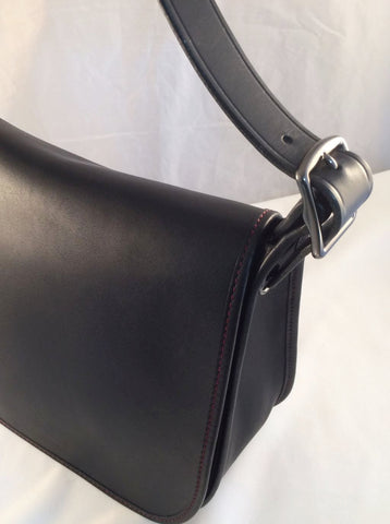 VanEnjoy Full Grain Leather Adjustable Replacement Strap Cross Body Bag  Purse, 26-51 inch Gold Hardware 1.2 CM Width (Black-Gold Buckles):  Handbags