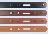 3/4 inch Finished Leather Belt Strips Blanks 9-10 oz. Snap-on buckle - 4 Colors
