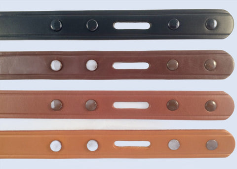 3/4 inch Finished Leather Belt Strips Blanks 9-10 oz. Snap-on buckle - 4 Colors