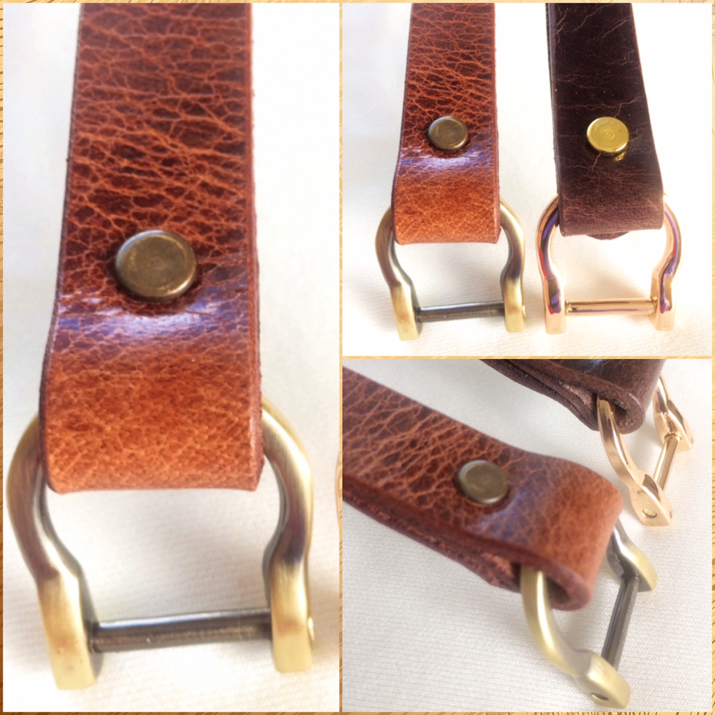 Distressed Antique Leather Replacement Handle Luggage Briefcase Instrument Case