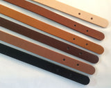 DIY leather straps for bags, totes, purses in 6 colors of leather for handles