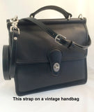 valuebeltsplus leather strap on a vintage Station coach bag 